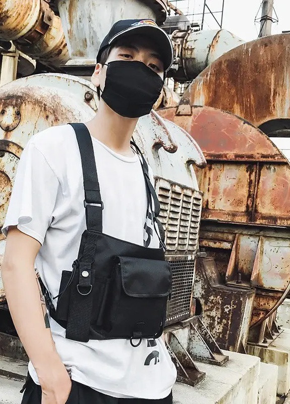 Нагрудная сумка HGUL+BAG бронежилет LC1305 черная No Brand (258563953)