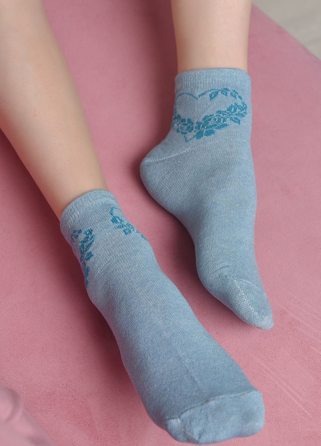 Шкарпетки жіночі стрейч блакитного кольору розмір 36-41 Let's Shop (268371084)