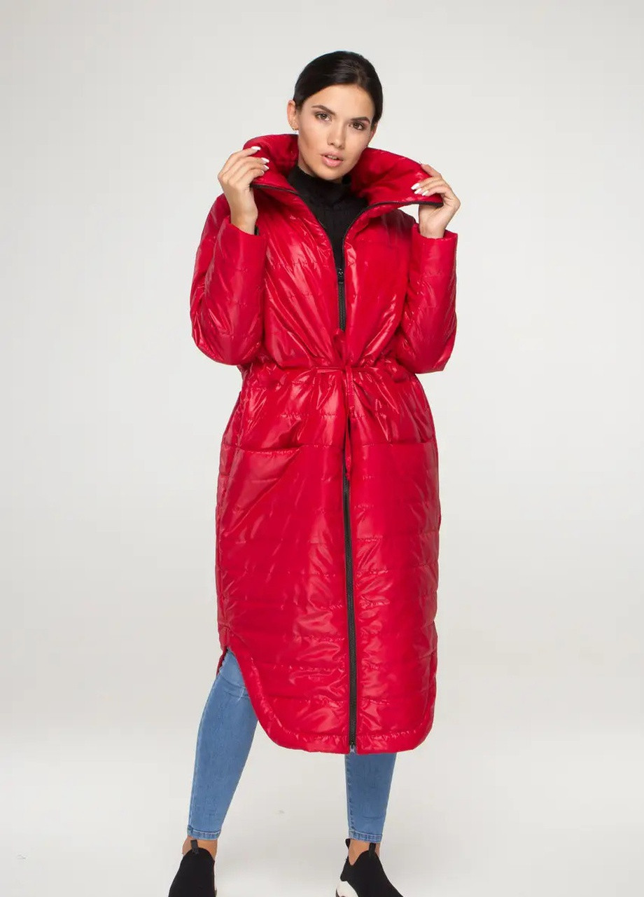 Червона демісезонна куртка жіноча демісезонна великого розміру SK