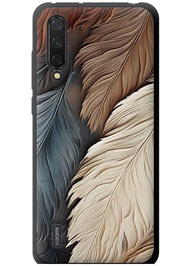 TPU чорний чохол 'Листя в стилі бохо' для Endorphone Xiaomi Mi 9 Lite (265396649)