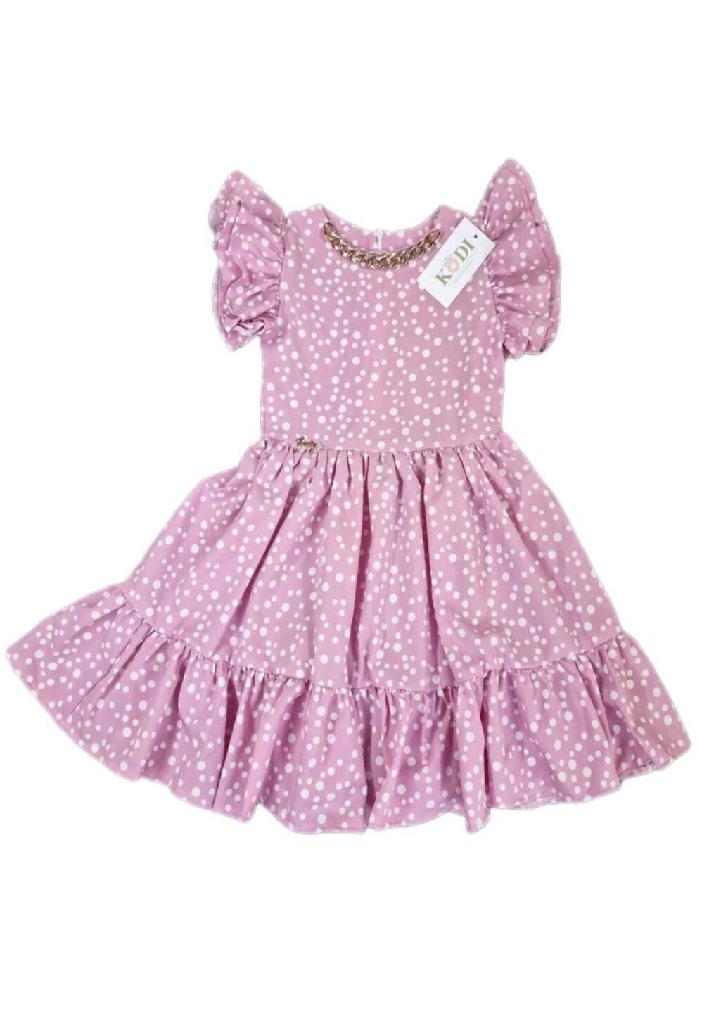 Рожева сукня для дівчинки рожева в горошок Модняшки (260170256)