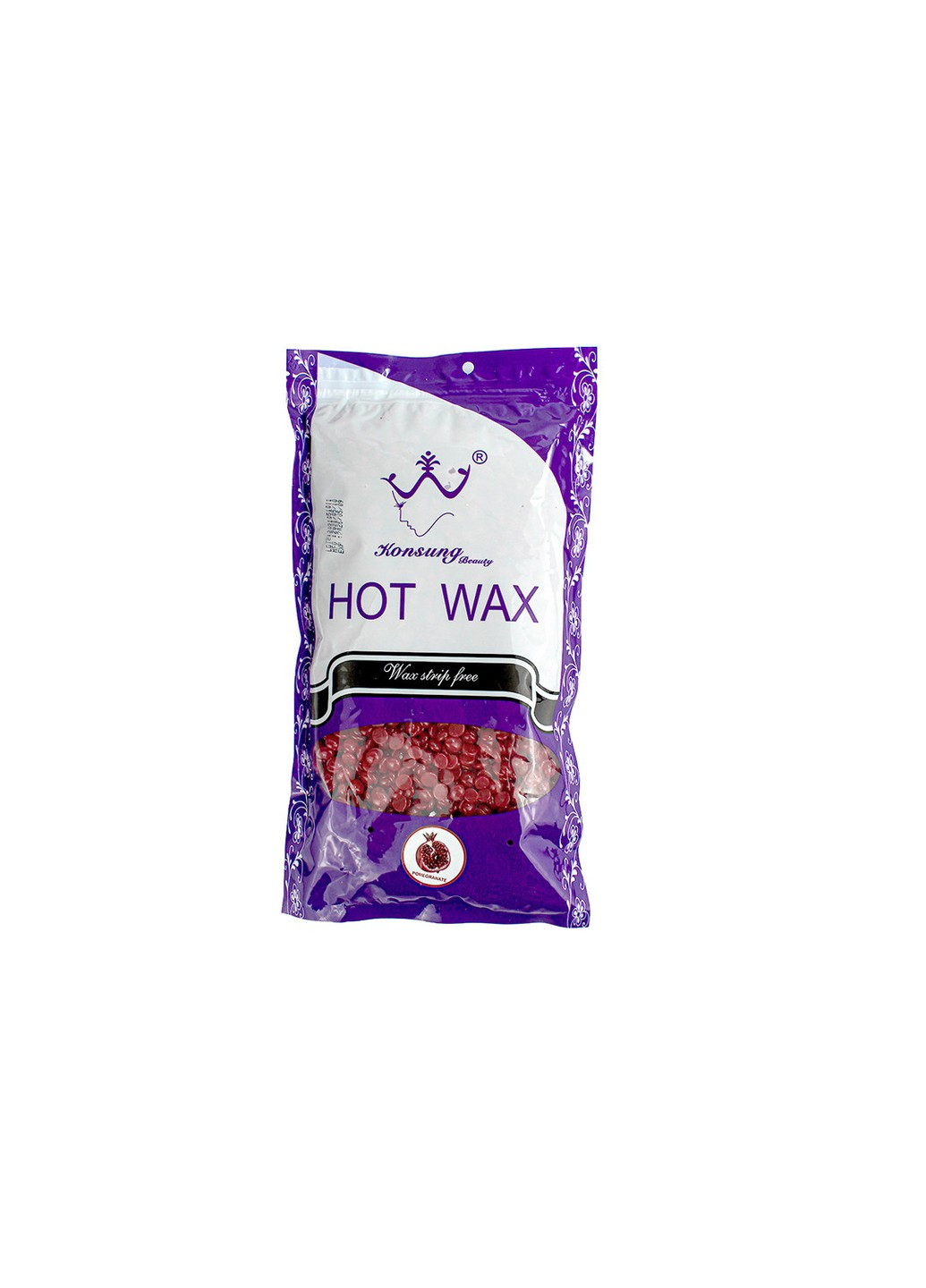 Віск для депіляції в гранулах 100г "Konsung Hot Wax" Гранат Pro Wax (261765706)