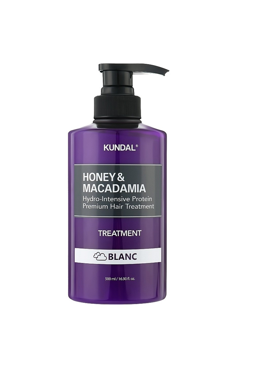 Поживний кондиціонер з медом та олією макадамії Honey & Macadamia Protein Hair Treatment Blanc 500 мл Kundal (258297651)