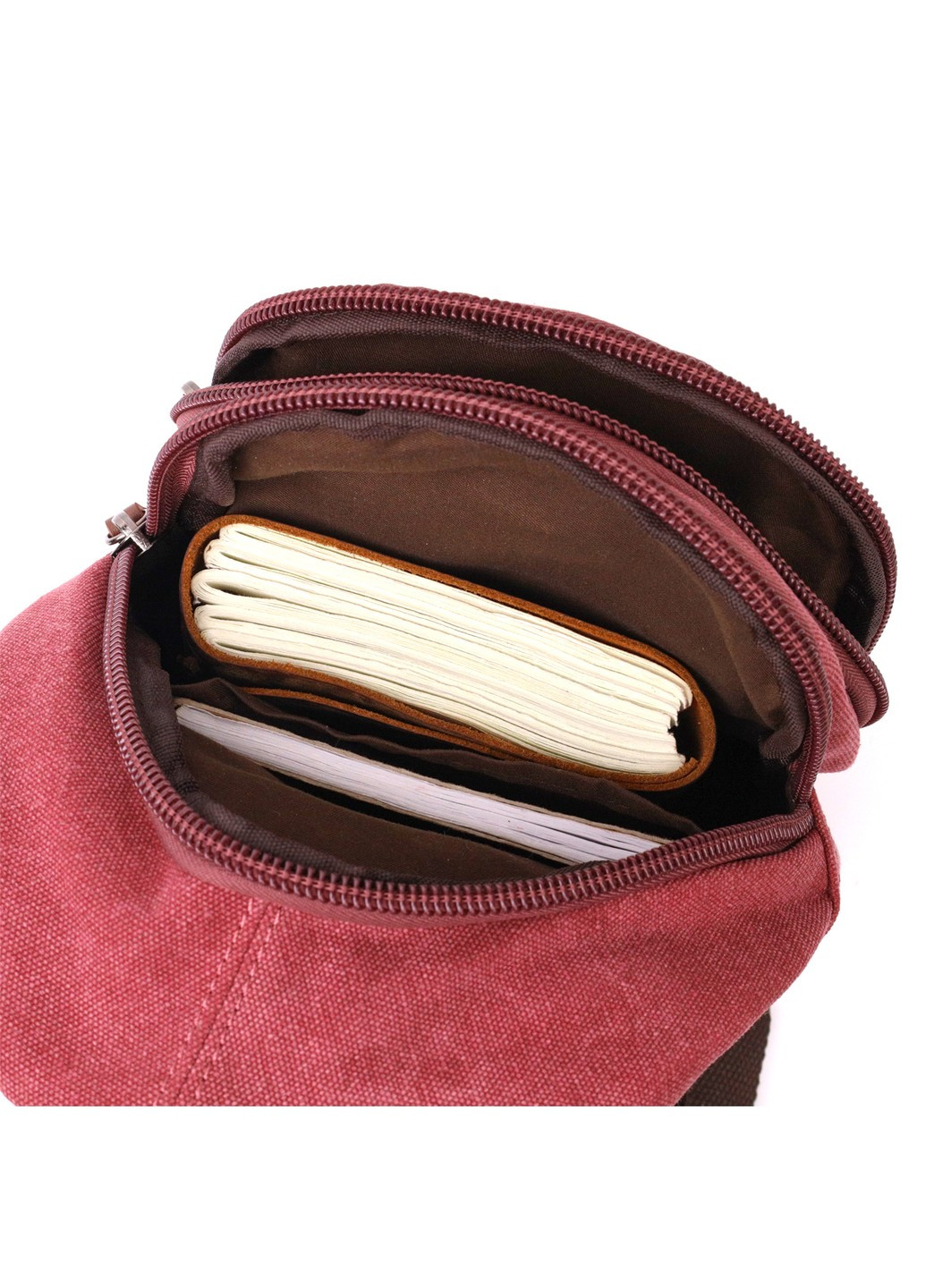 Мужская стильная сумка через плечо с уплотненной спинкой Vintagе 22175 Бордовый Vintage (267932151)