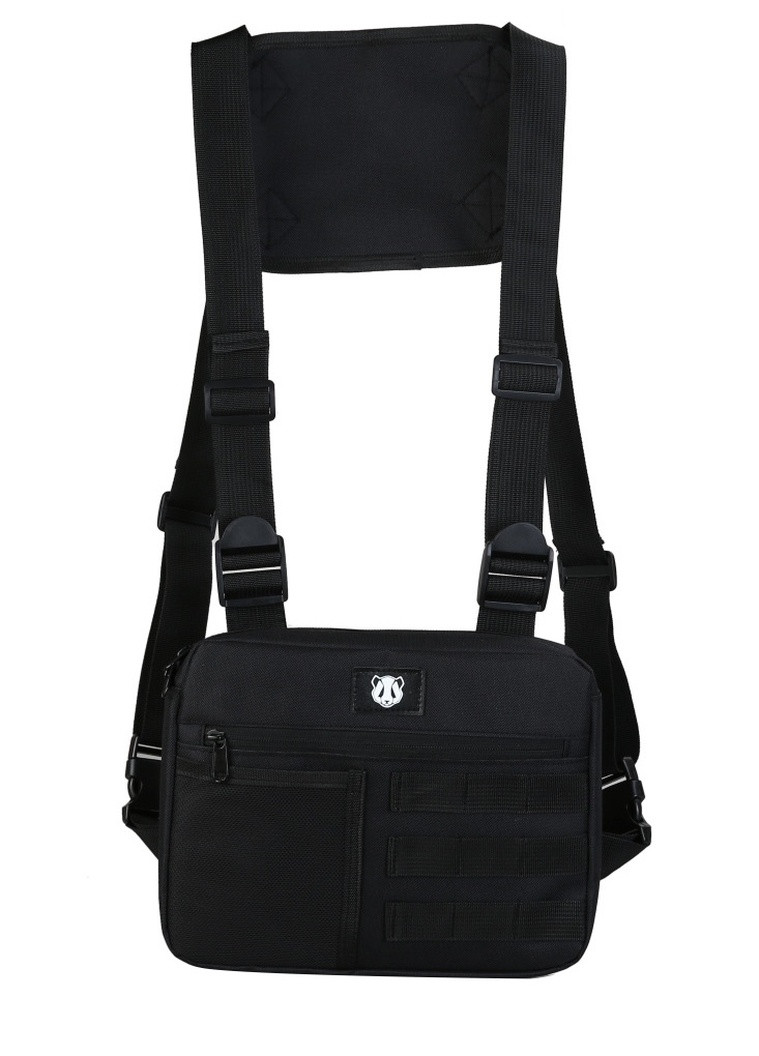 Нагрудная сумка Panda бронежилет 3066 черная No Brand (258555831)