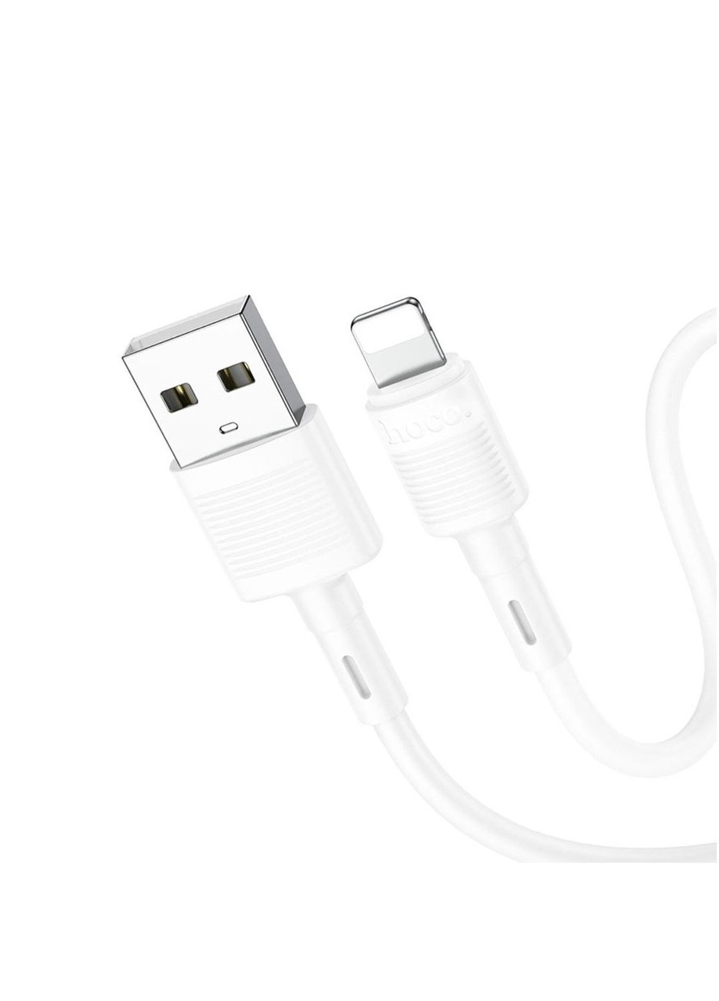 USB кабель X83 Lightning 2.4A 1 м колір білий ЦБ-00200558 Hoco (259466398)