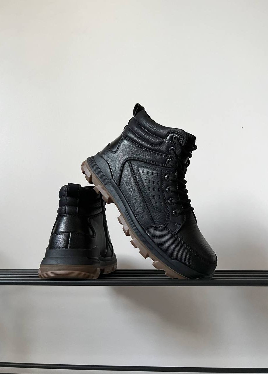 Черные спортивные, повседневные зимние ботинки мужские зимние Stilli
