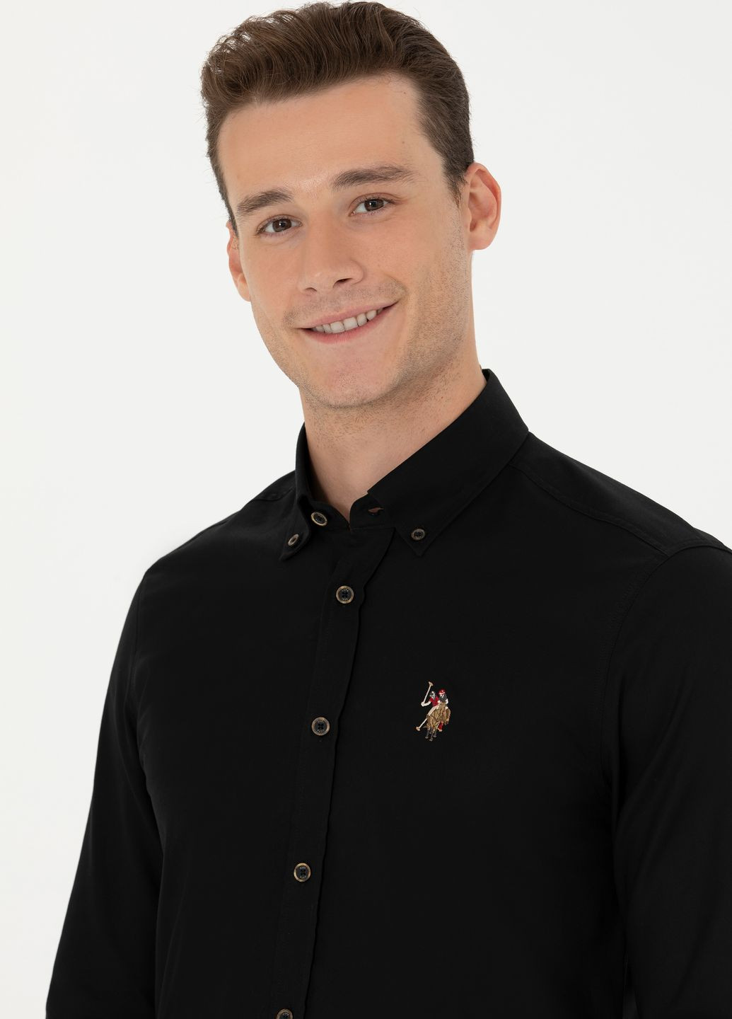 Черная рубашка U.S. Polo Assn.
