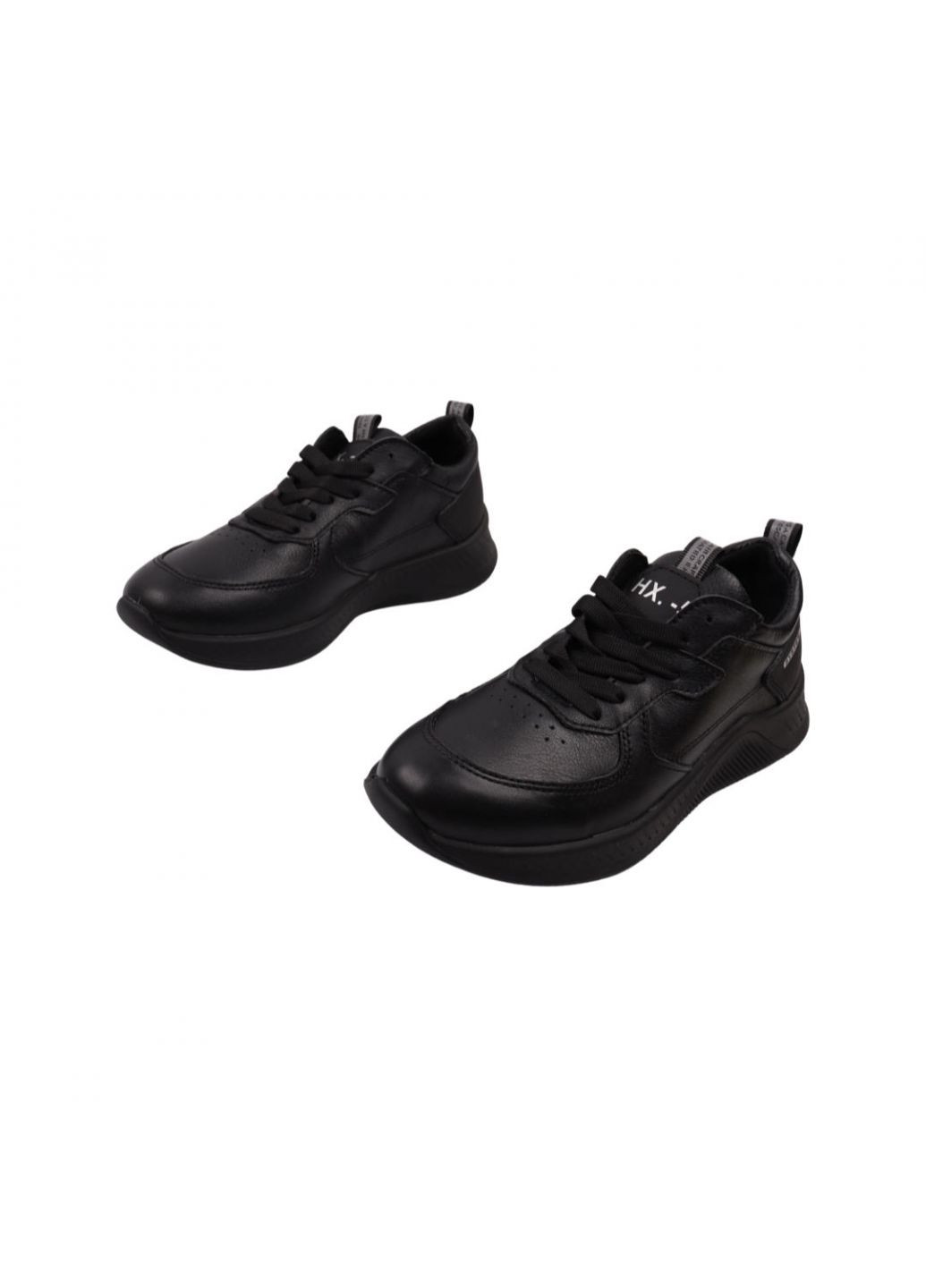 Черные кроссовки мужские черные натуральная кожа Konors 614-22DTS