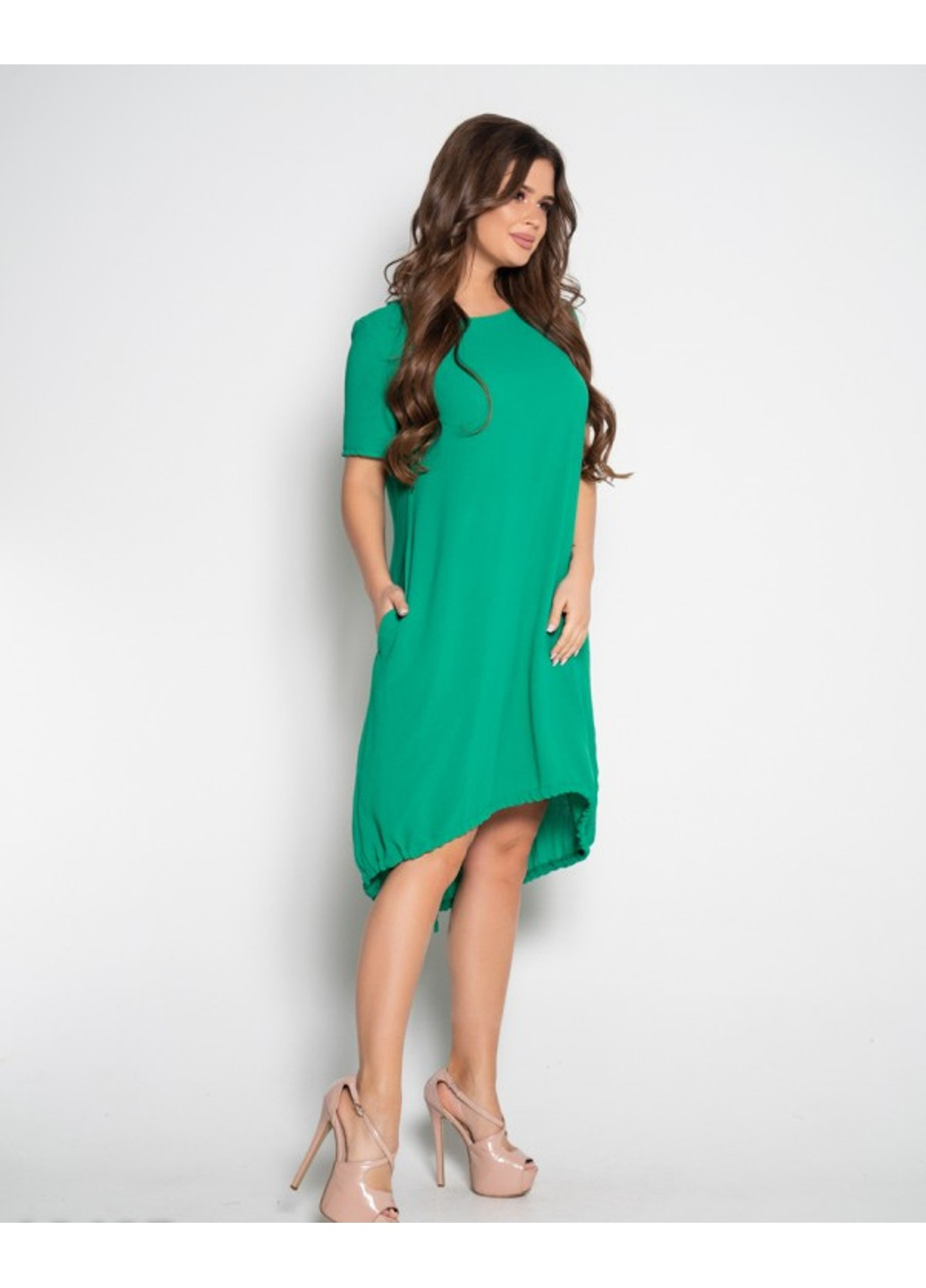 Зеленое повседневный платья 10497 5xl зеленый ISSA PLUS