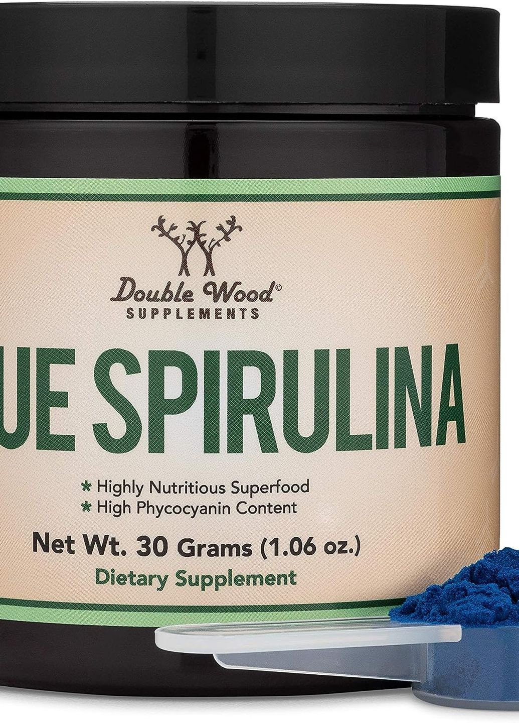 Блакитна спіруліна Blue Spirulina Extract 30 grams Double Wood Supplements (261765764)