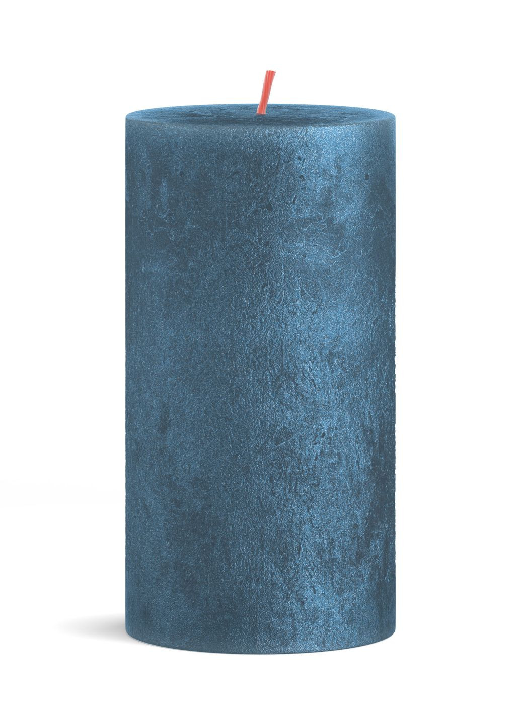 Свеча Рустик SHIMMER столбик 13х6.8см синяя (BOL-647160) Bolsius (263945509)