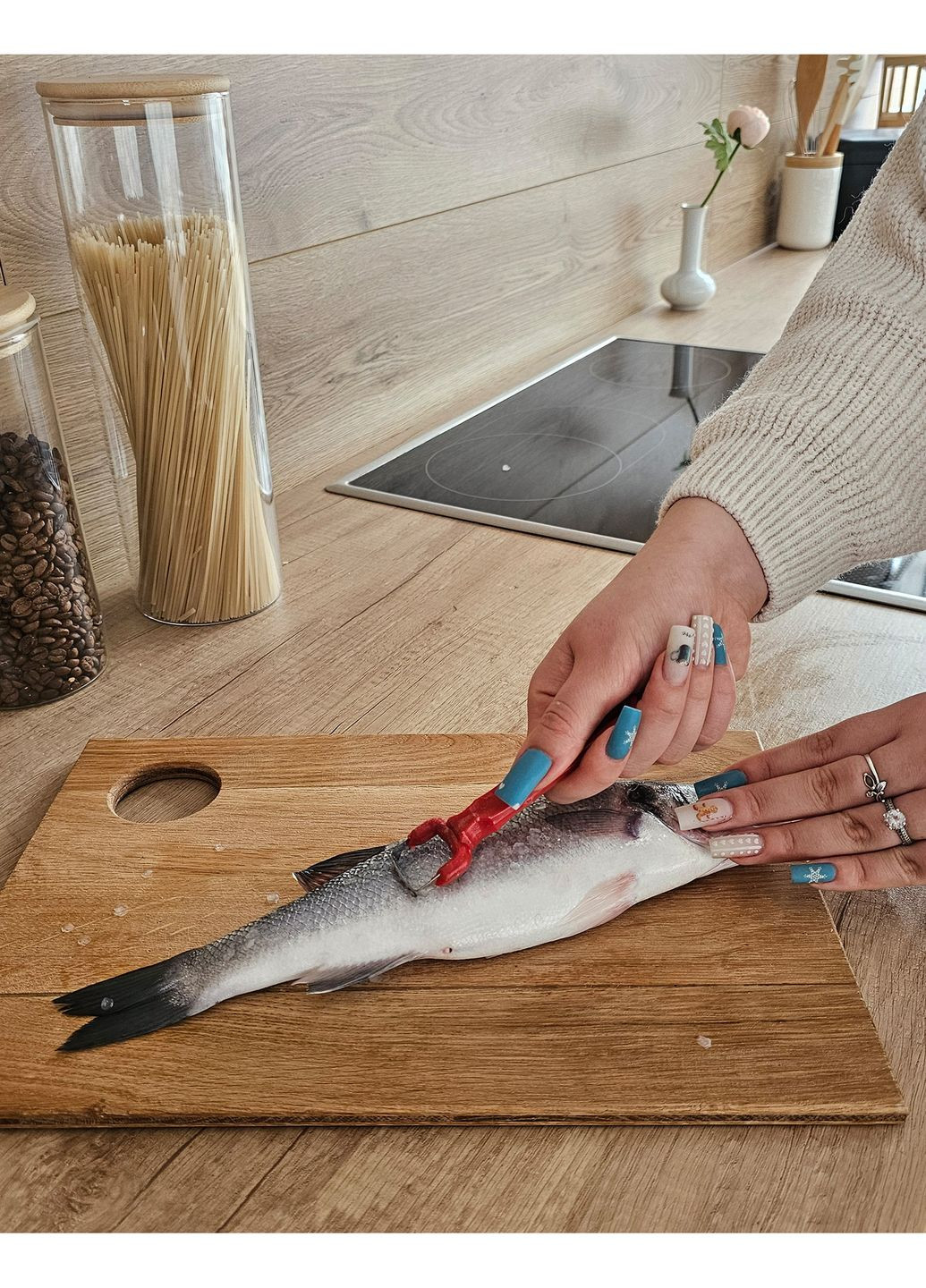 Рыбочистка нож для чистки рыбы с пластиковой ручкой 12 см Kitchette (277972856)