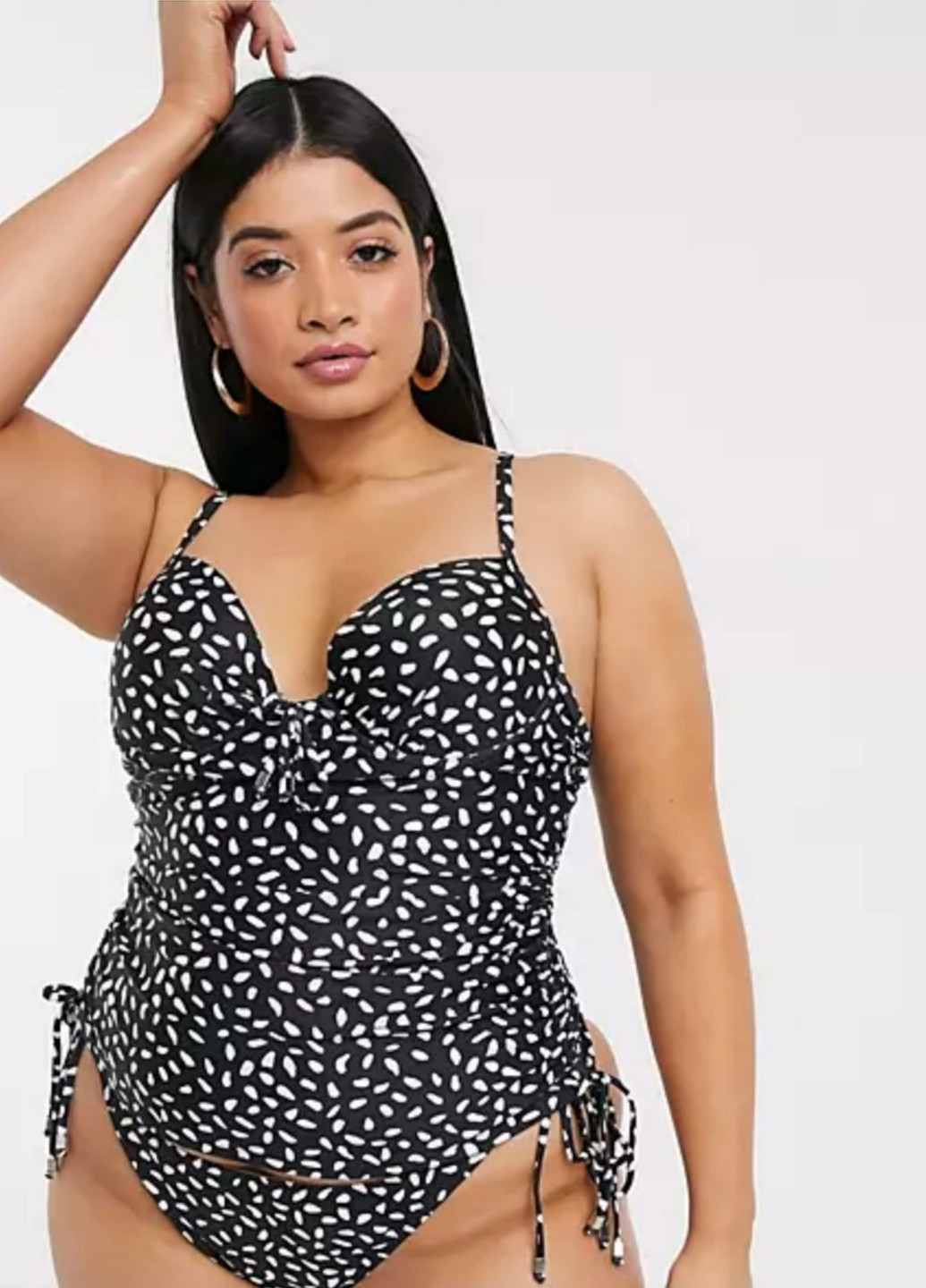 Чорно-білий демісезонний роздільний купальник з маїчкою чорний з білим роздільний Unique