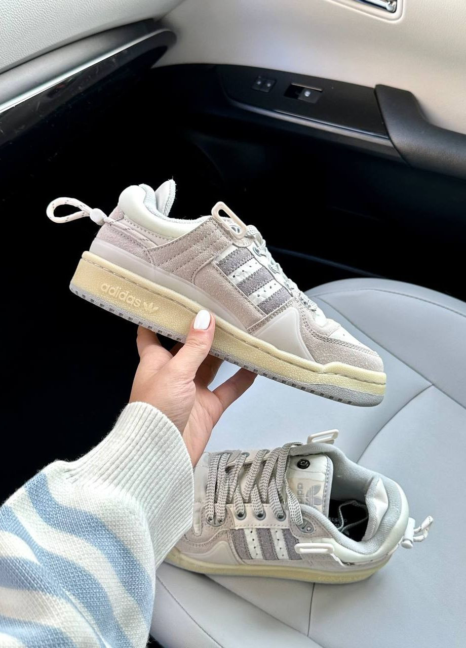 Кросовки реплика Forum x Bad Bunny Grey Vakko серые демисезоны (265913088)