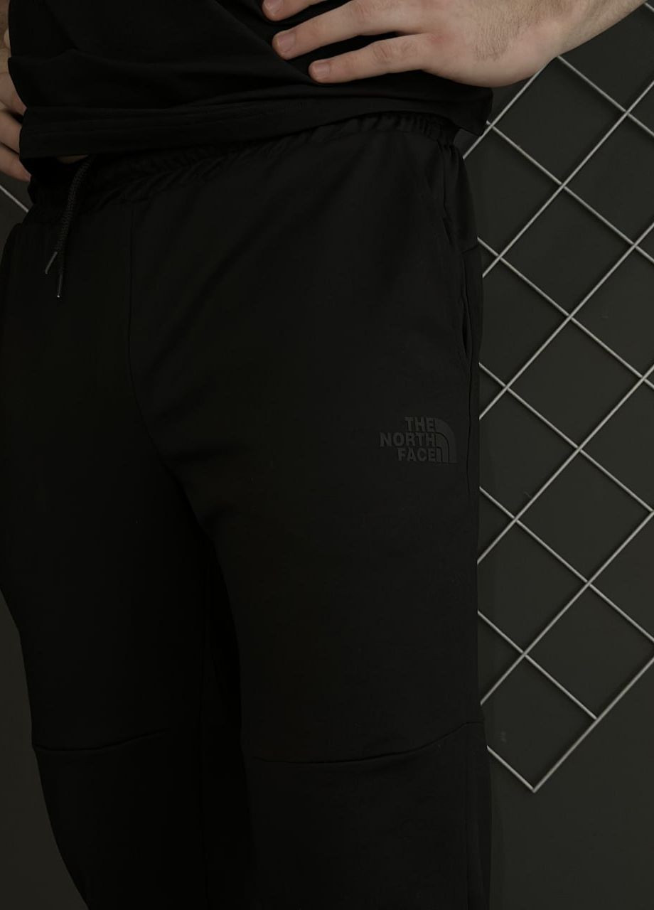 Демісезонні штани чорні з лого TNF чорний лого (двонитка) Vakko (260741081)