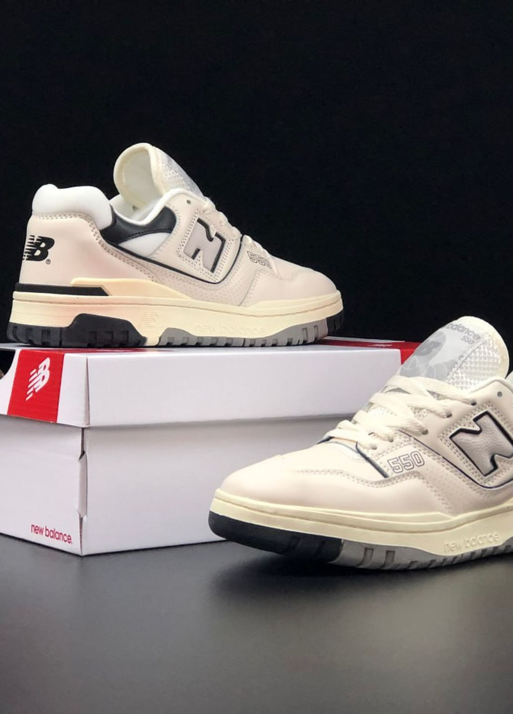 Бежеві Осінні кросівки чоловічі, вьетнам New Balance 550