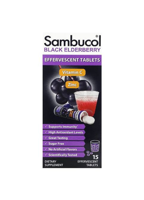 Black Elderberry 15 effervescent tabs Sambucol (276385138)