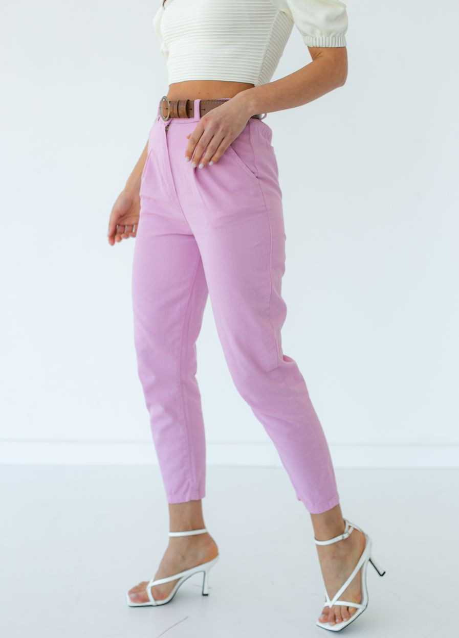 Розовые повседневный летние брюки PERRY