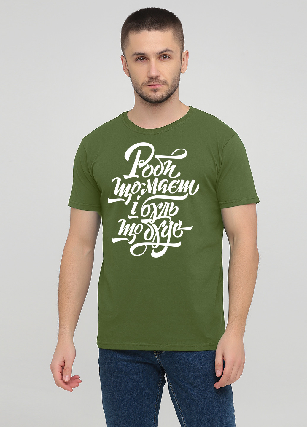 Оливкова футболка чоловіча м385-24 оливкова Malta