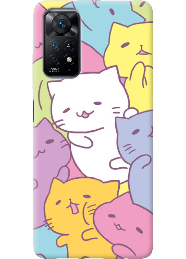 Силиконовый чехол 'Котики' для Endorphone Xiaomi Redmi Note 11 (258262054)