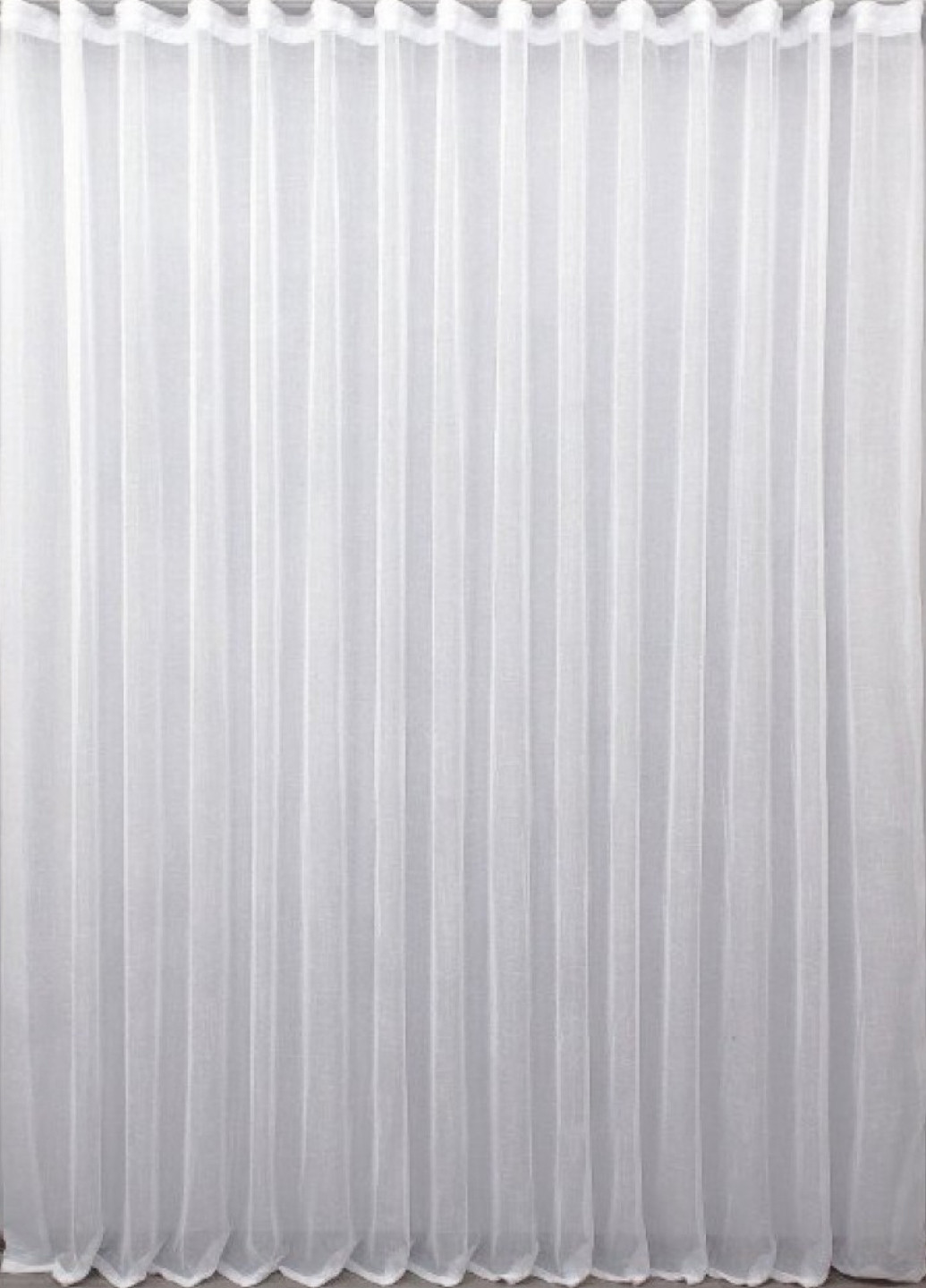 Тюль готовий пошитий білий однотонний льон на тасьмі, висота 250 см, ширина 260 см No Brand (258656002)
