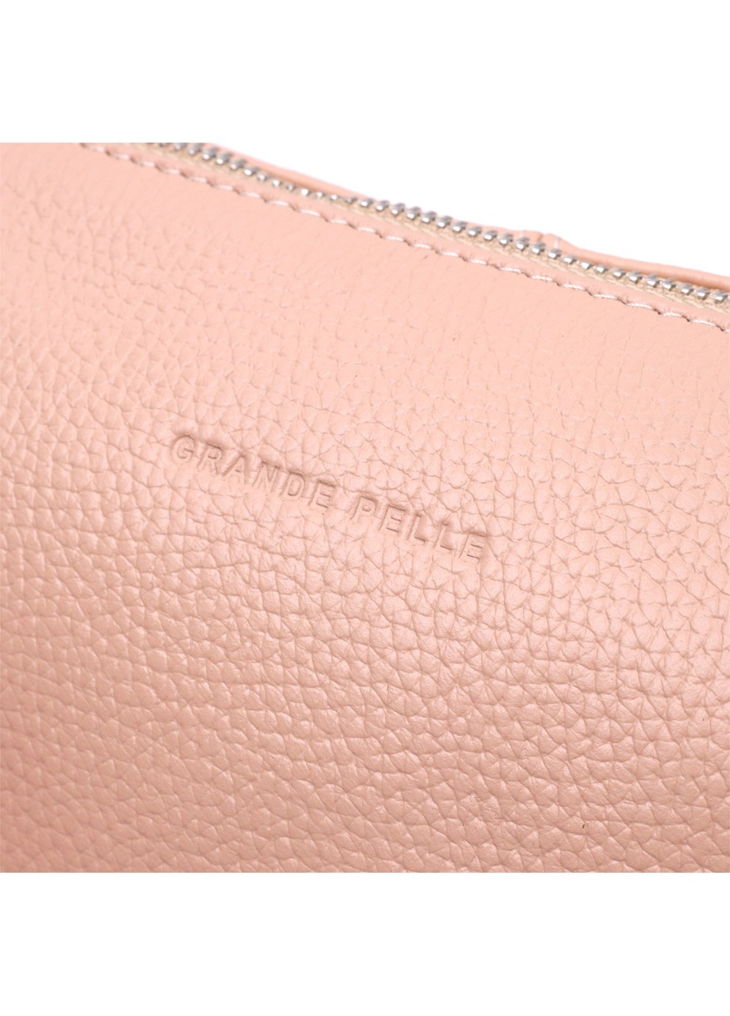 Очаровательный женский клатч из натуральной зернистой кожи 11698 Пудровый Grande Pelle (267507219)