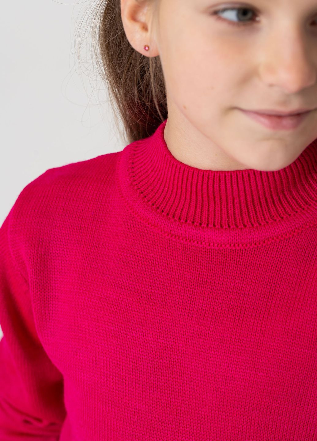 Розовый демисезонный свитер однотонный розовый джемпер Yumster