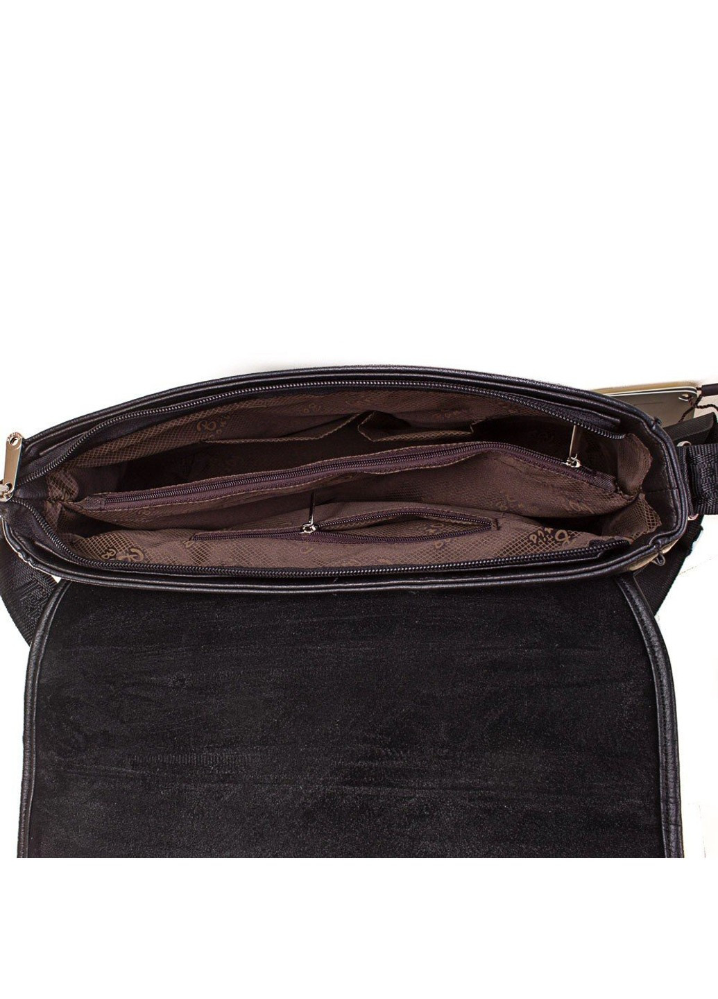 Мужская черная компактная сумка-почтальонка из качественного кожзаменителя Bonis (263776444)