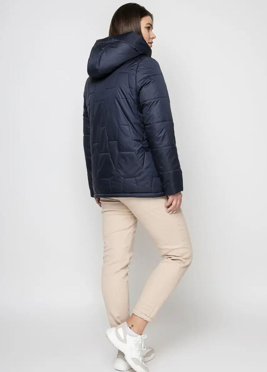 Синяя демисезонная осенняя женская куртка большого размера SK
