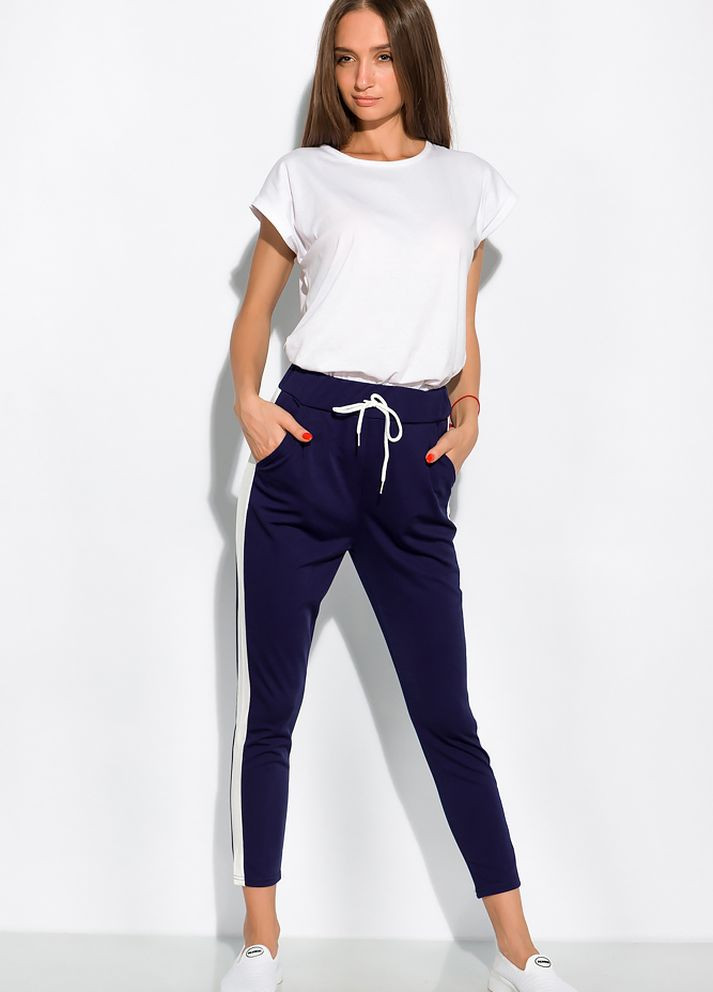 Брюки женские с лампасами 120PAML831 (Чернильный) Time of Style (261922676)