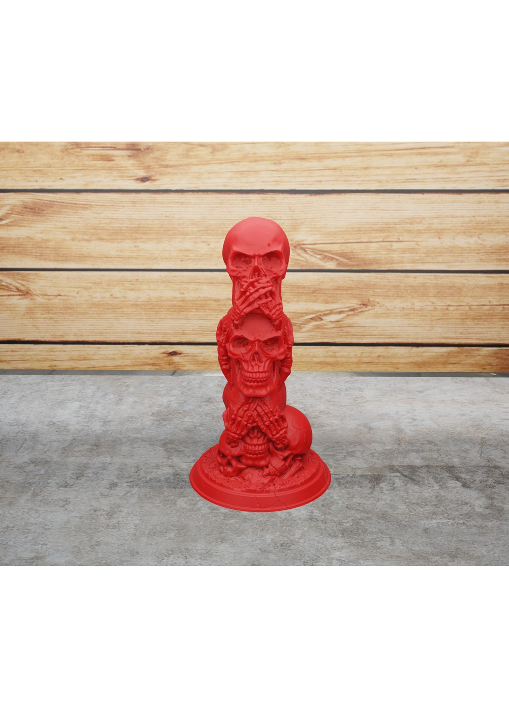 Статуэтка череп "ничего не вижу, ничего не слышу, ничего не скажу". ЗаСвіт (261555044)