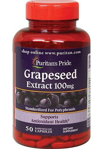 Puritan's Pride Grapeseed Extract 100 mg 50 Caps Puritans Pride (256722263)