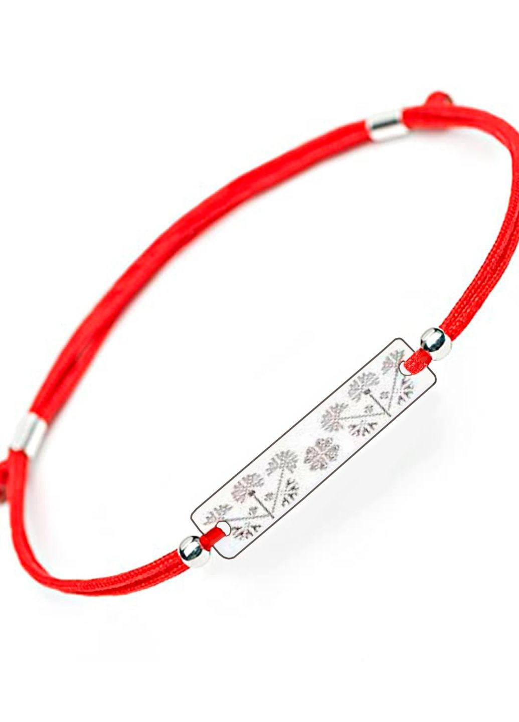 Серебряный браслет Вышиванка красная нить «Днепр» регулируеться родированное серебро Family Tree Jewelry Line (266422837)