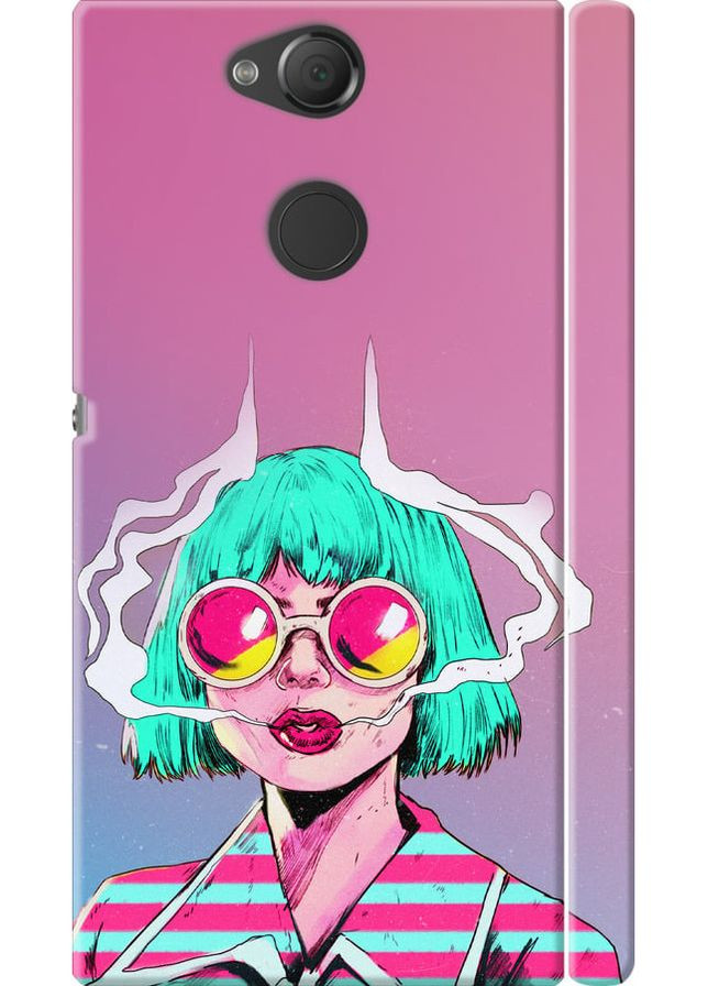 3D пластиковий матовий чохол 'Поп арт дівчина' для Endorphone Sony Xperia XA2 H4113 (276193601)