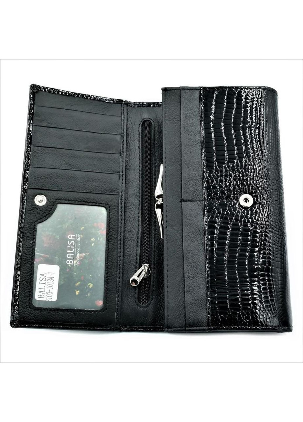 Жіночий шкіряний гаманець Weatro 1013A-B103-3 Чорний Le-Mon (272596636)