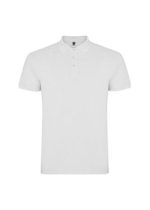 Белая футболка-поло для мужчин Roly