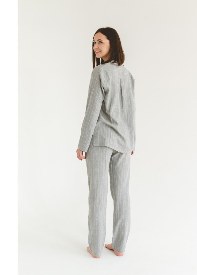 Сіра всесезон жіноча піжама home - charly сірий l кофта + брюки Lotus