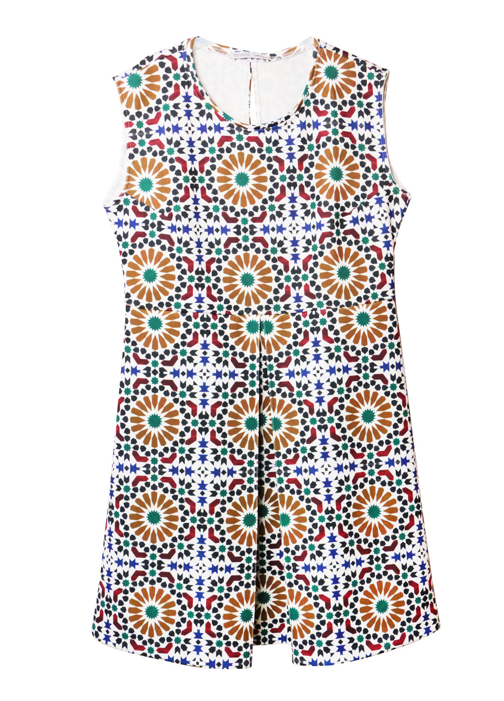 Комбинированное платье расклешенного силуэта m 44/46 разноцветный Zara