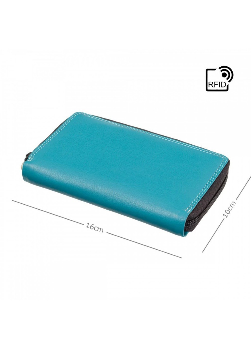 Женский кожаный кошелек с RFID защитой RB98 Aruba (Blue Multi) Visconti (276456832)