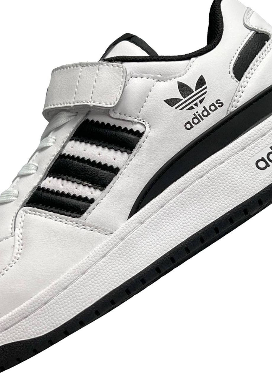 Білі Осінні кросівки чоловічі, вьетнам adidas Forum 84 Low White Black