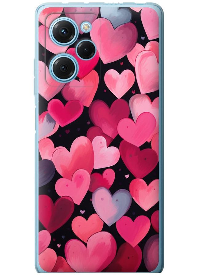 Силіконовий чохол 'Сердечка 4' для Endorphone Xiaomi Redmi Note 12 Pro Speed (267239076)