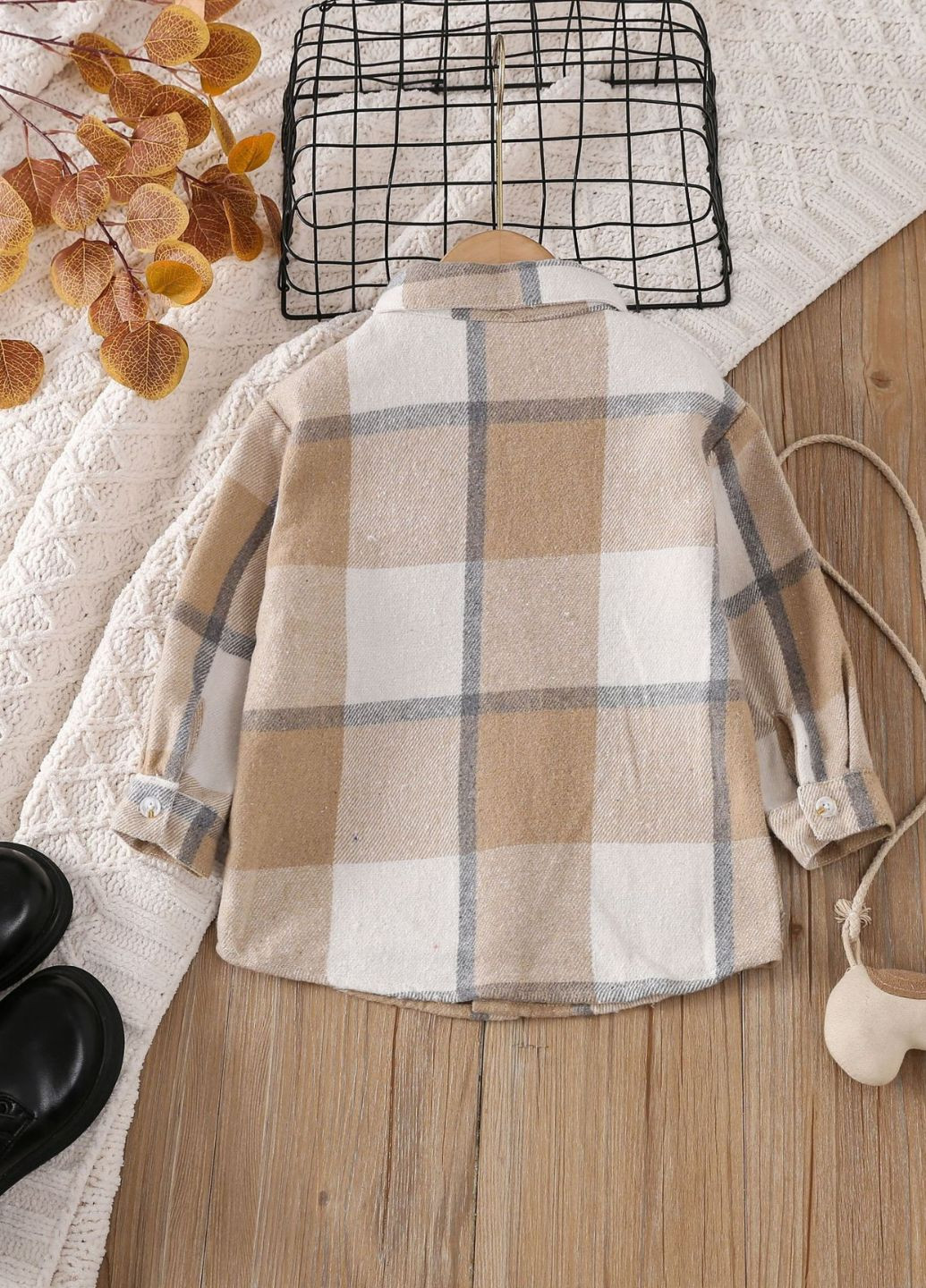 Тепла осіння байкова дитяча сорочка для дівчинки від 2 років No Brand (266701473)