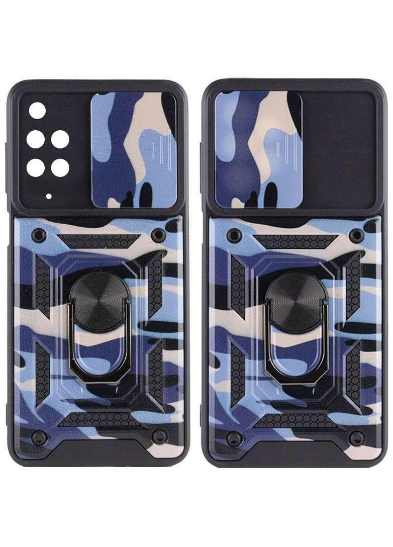 Ударостойкий чехол камуфляж Serge Ring со шторкой для камеры для Xiaomi Redmi 10 Epik (258784899)
