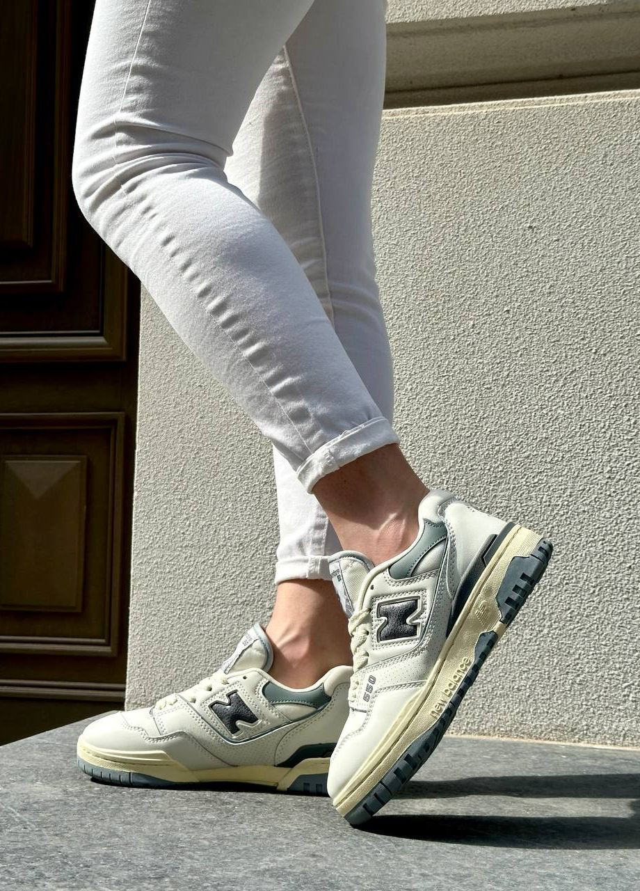 Кросівки репліка 550 Grey Vakko сірі демісезони (265541671)