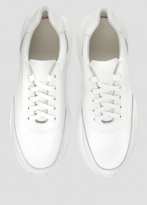 Белые демисезонные женские белые кожаные кроссовки Villomi