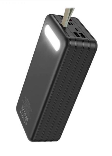 Повербанк портативная батарея (60000 mAh, 4USB + Type-C + Micro-USB + Lightning, 2A, LED дисплей) - Черный Borofone dbt09 (259018106)