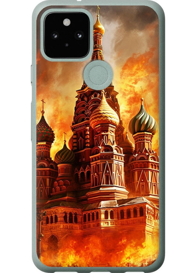 Силиконовый чехол 'Кремль в огне' для Endorphone Google Pixel 5 (258704298)