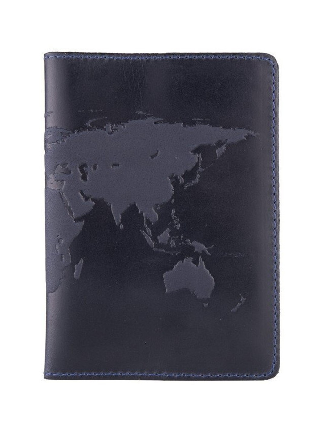 Синя обкладинка для паспорта зі шкіри HiArt PC-02 Синій Hi Art (268371170)