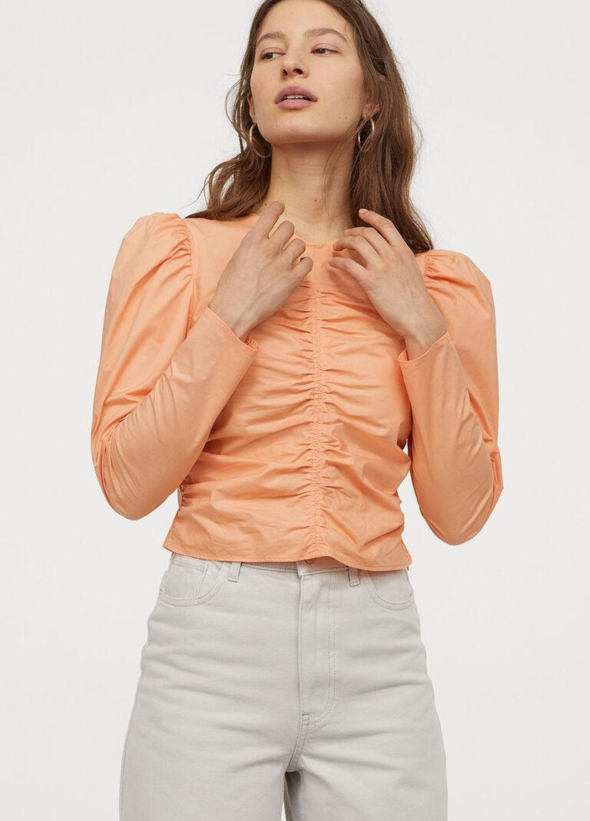 Персиковая блуза демисезон,персиковий, H&M